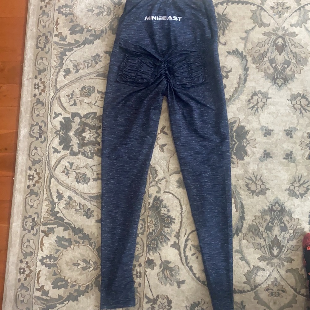 COPY - Mini Beast Midnight Blue Scrunch Leggings